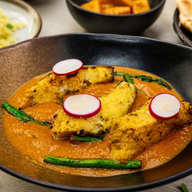 CHARRED COCONUT SEA BASS.