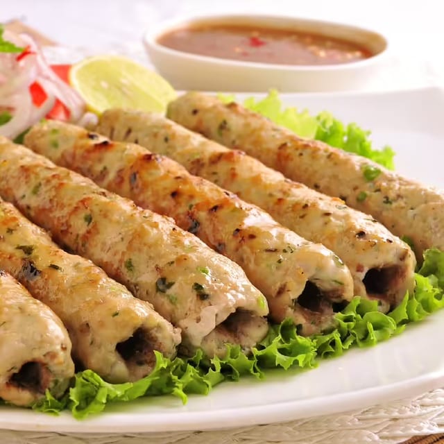 CHICKEN SEEKH KEBAB.