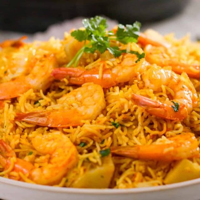 SHRIMP BIRYANI.